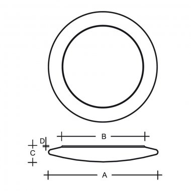 Stropní a nástěnné svítidlo LUCIS RONDO IP44 20,3W LED 3000K sklo opál PS13.K1.R450-1