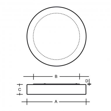 Stropní a nástěnné svítidlo ZERO 415mm 30,3W LED 3000K 4897lm sklo opál DALI PS13.K1.Z415.L-1