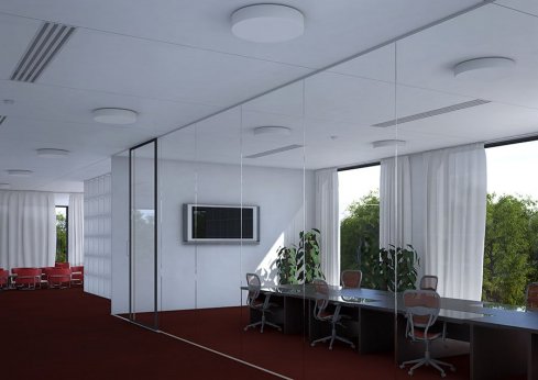 Stropní a nástěnné svítidlo LUCIS ZERO IP44 38W LED 3000K sklo opál PS13.K1.Z600-3