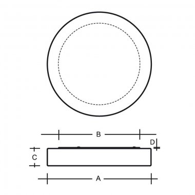 Stropní a nástěnné svítidlo LUCIS ZERO IP44 14,2W LED 4000K sklo opál PS13.K2.Z330-1