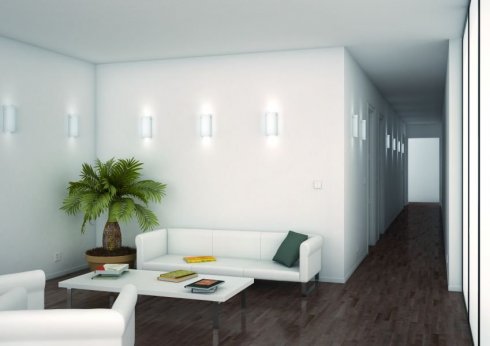 Nástěnné svítidlo LUCIS MAIA 13,5W LED 3000K sklo opál S1.L1W.L DALI-3