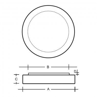 Stropní a nástěnné svítidlo LUCIS ZERO 32W LED 3000K sklo opál S34.K1.Z415-1