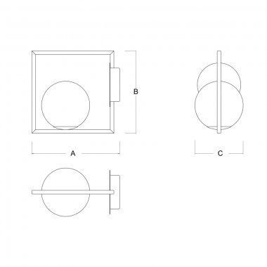 Stropní a nástěnné svítidlo LUCIS PALA 1x60W G9 sklo opál SR.11.P1.45-1