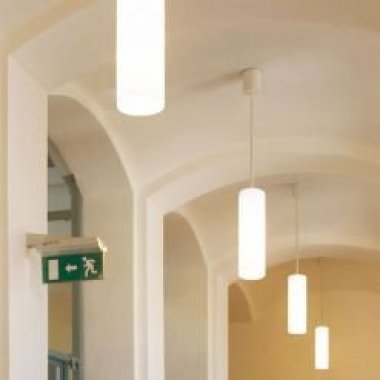 Závěsné svítidlo MAIA 1x75W,E27, bílé sklo, průměr 8cm-2