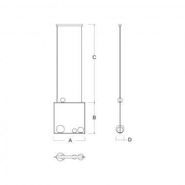 Závěsné svítidlo LUCIS PALA 24,8W LED 3000K sklo černá opál ZL2.L1.P4.45L DALI-1