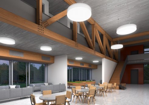 Závěsné svítidlo LUCIS IZAR R MAX 104,4W LED 3000K akrylátové sklo bílá DALI ZL4.IR.L1.900M.91L-3