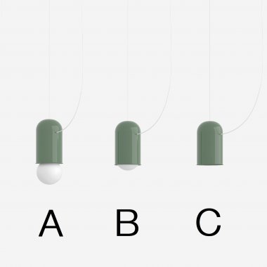 Závěsné svítidlo LUCIS CAPSULE 6,3W LED 3000K sklo zelená opál DALI ZL.L1.C.76L-5