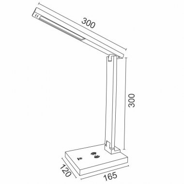 LED lampa LISA 5W stmívatelná s bezdrátovou nabíječkou a USB - DL1202/W-1