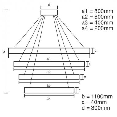 LED svítidlo + dálkový ovladač 135W - J4314/B-3