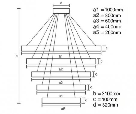 LED svítidlo + dálkový ovladač 195W - J6348/GCH-6