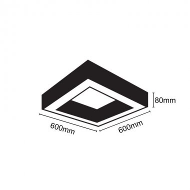 LED stropní lampa 40W / 4000K - LCL7521-6