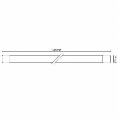LED svítidlo 36W / IP40 WTL / 1 / 1200 / 4000K - LNL123/1-2