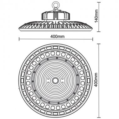 LED svítidlo UFO 200W / IP65 / 5000K / 1-10V - LU223/1-7