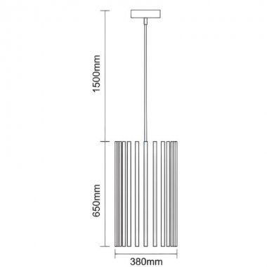 Svítidlo masivní dřevo E27 / 380 - WRE051-5