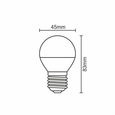 LED žárovka 5W - G45 / E27 / SMD / 3000K - ZLS817-1