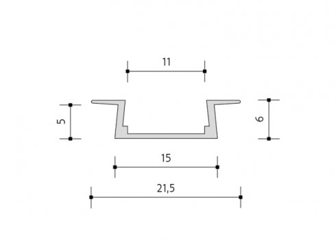 PANLUX ALU PROFIL <10mm vestavný  délka 1m-2