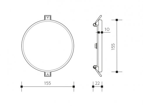 Vestavné/přisazené LED svítidlo 12W (stmívatelné) DOWNLIGHT ROUND IP66 DIM - teplá bílá-2