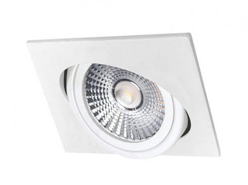 Výklopný LED podhled VP COB bodovka 6W, hranatý bílý - teplá bílá