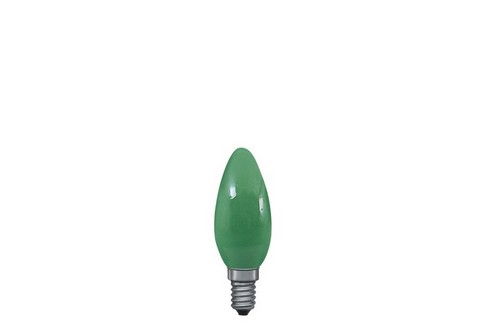 Žárovka svíčka 25W E14 zelená