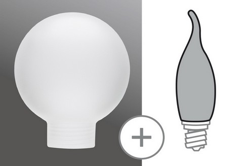 Sklo žárovka Miniglobe 60 minihalogen satin
