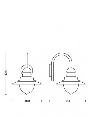 Venkovní svítidlo nástěnné 01652/30/PN-3