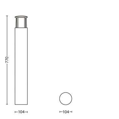 Venkovní sloupek LED  16467/93/16-6