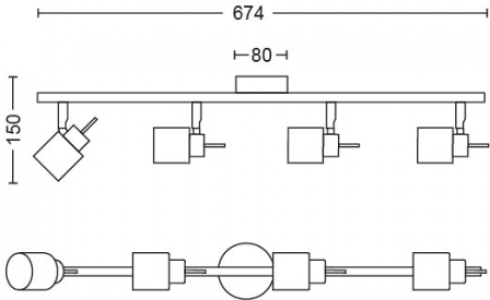 Přisazené bodové svítidlo 50314/17/E7-3