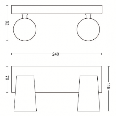 Přisazené bodové svítidlo 50572/31/PN-6