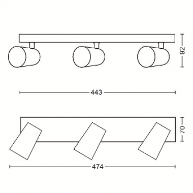 Přisazené bodové svítidlo 50573/31/PN-6