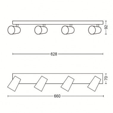 Přisazené bodové svítidlo 50574/31/PN-6