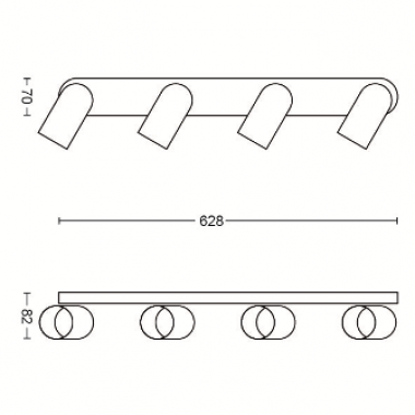 Přisazené bodové svítidlo 50584/31/PN-6