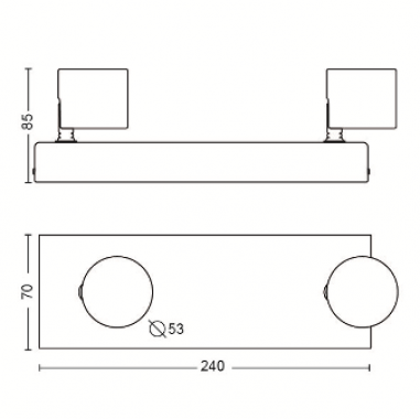 Přisazené bodové svítidlo 56242/31/P0-5