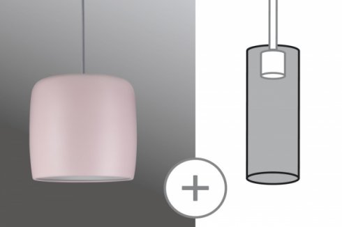 URail 2Easy stínidlo Pien růžová matná max. 20W kov - PAULMANN
