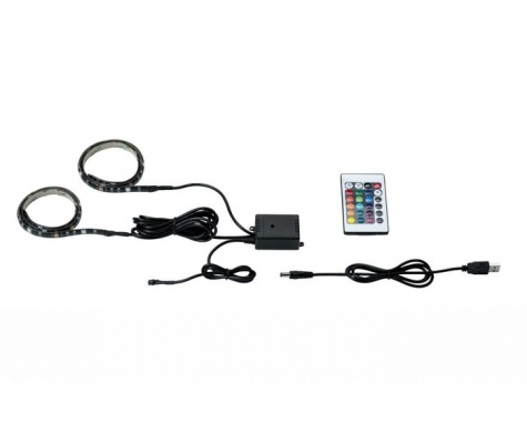 LED pásek 2,5W RGB s USB konektorem a výměnou barev 2x50cm - PAULMANN-8