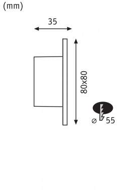 Vestavné bodové svítidlo 230V P 80004-1