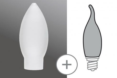 Sklo žárovka svíčka minihalogen satin-4