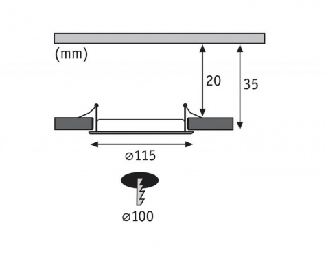 Vestavné bodové svítidlo 230V LED  P 92058-6