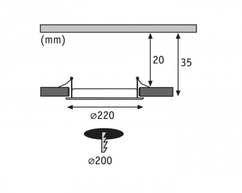 Vestavné bodové svítidlo 230V LED  P 92060-6