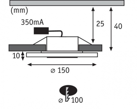 Vestavné bodové svítidlo 230V LED  P 92917-6