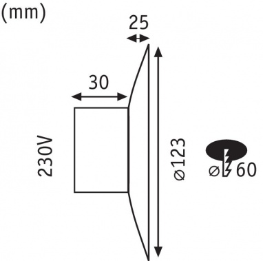 Vestavné bodové svítidlo 230V P 92926-1