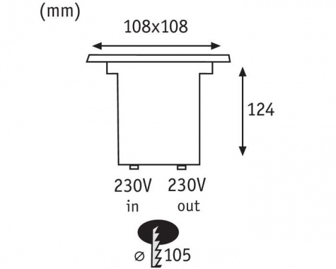 Pojezdové/zemní svítidlo P 93993-8