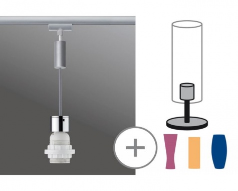 URail 2Easy závěsná sada chrom matný bez zdroje, max. 20W E27 - PAULMANN-2
