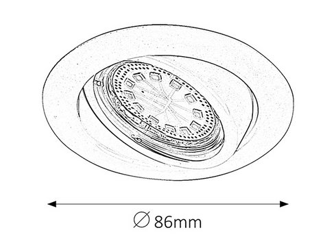 Vestavné bodové svítidlo 230V RA 1166-1