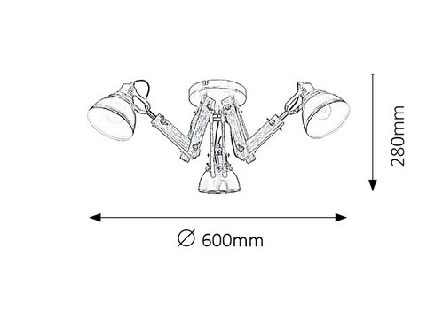 Stropní svítidlo RA 2724-1