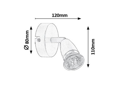 Přisazené bodové svítidlo 230V RA 5991 -1