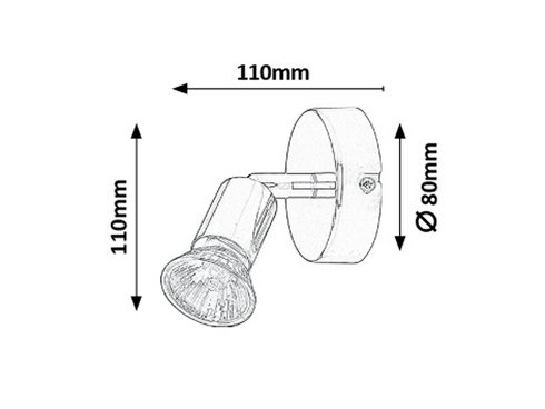 Přisazené bodové svítidlo 230V RA 6045 -1