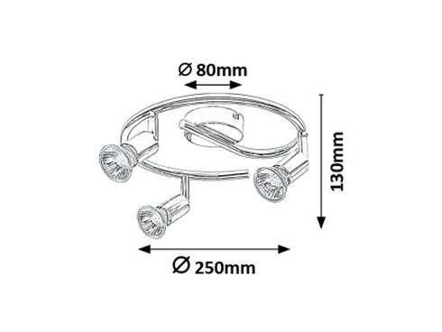 Přisazené bodové svítidlo 230V RA 6048 -1