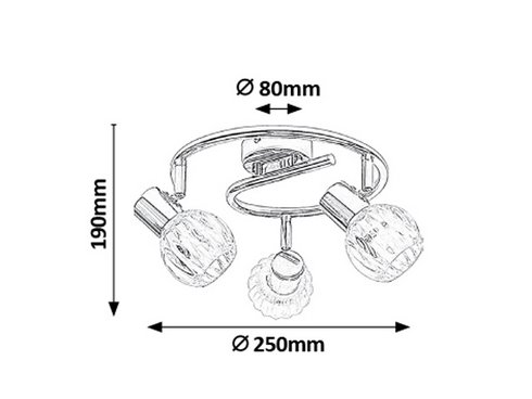 Přisazené bodové svítidlo 230V RA 6093 -1