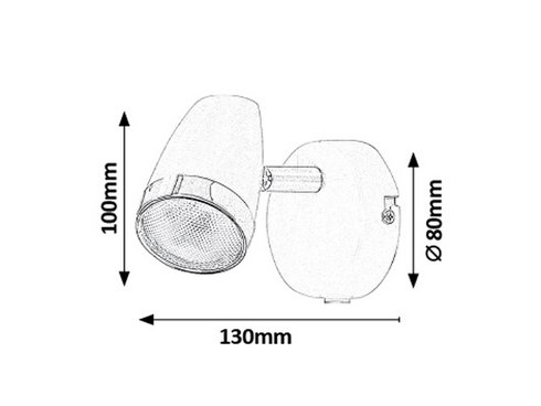 Přisazené bodové svítidlo 230V RA 6512 -1