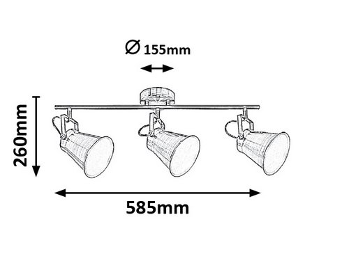 Přisazené bodové svítidlo 230V RA 6518 -1